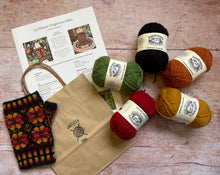 Load image into Gallery viewer, Sunflower Fingerless Mitts Kit - by Rachael Sterrett