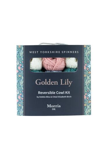 WYS Golden Lily Reversible Cowl Kit in Morris DK