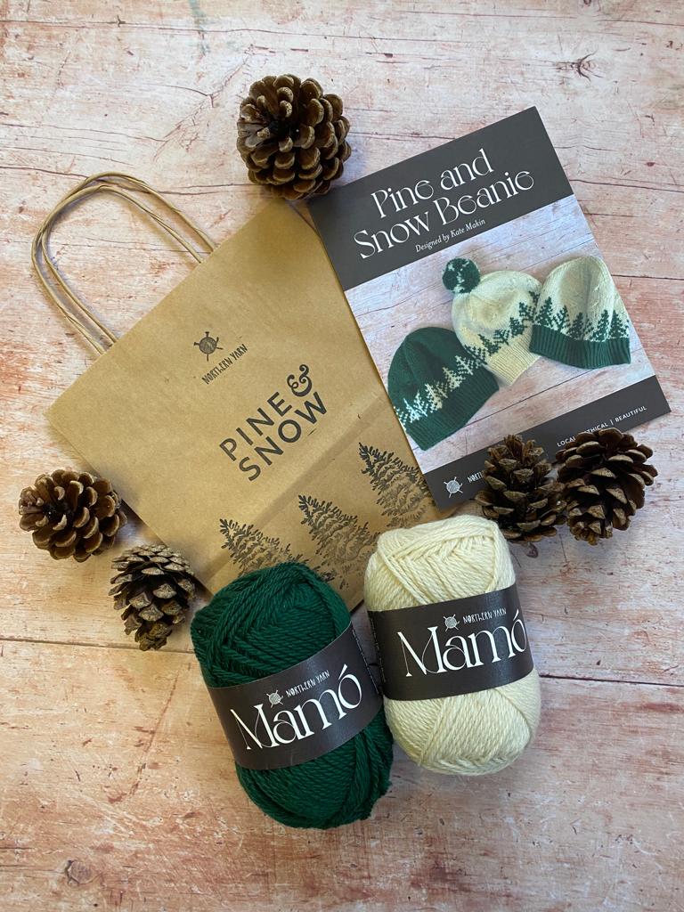 Pine & Snow Beanie Kit - Northern Yarn
