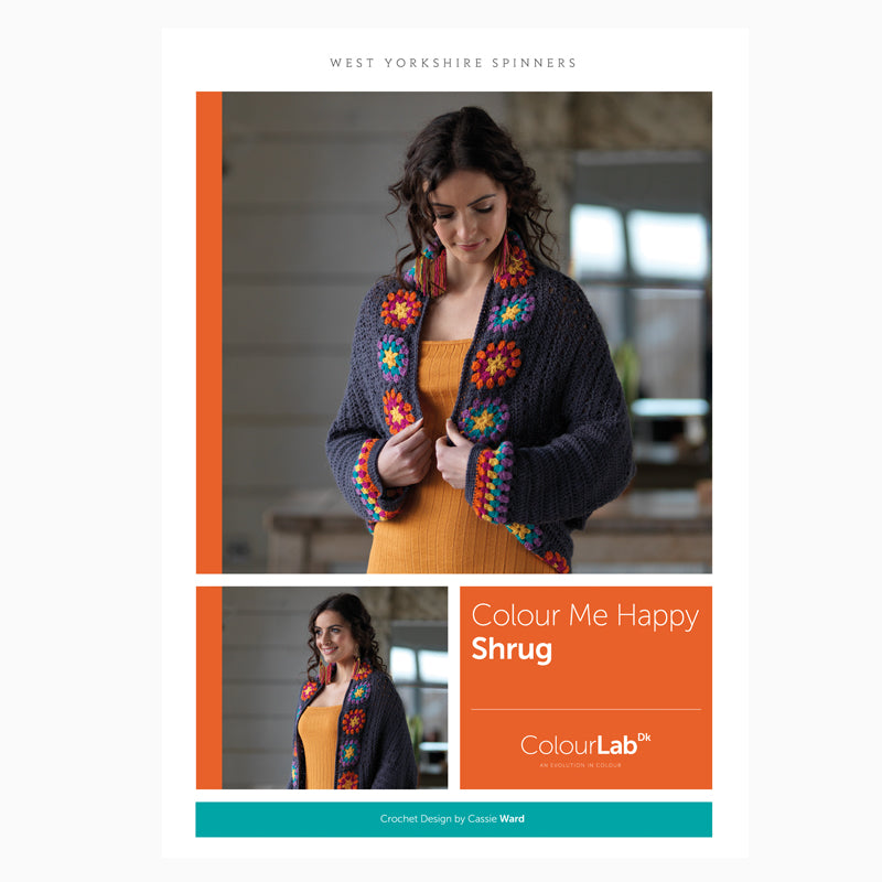 WYS Colour Me Happy Shrug Crochet Pattern for Colour Lab