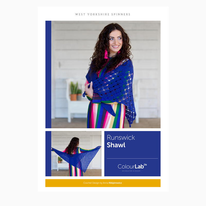 WYS Runswick Shawl Crochet Pattern for Colour Lab