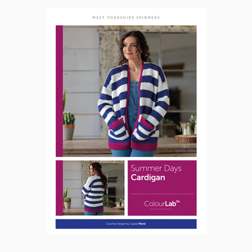 WYS Summer Days Cardigan Crochet Pattern for Colour Lab