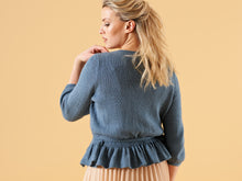 Load image into Gallery viewer, WYS Charlotte Ruffle Wrap Top Pattern for Exquisite 4 ply