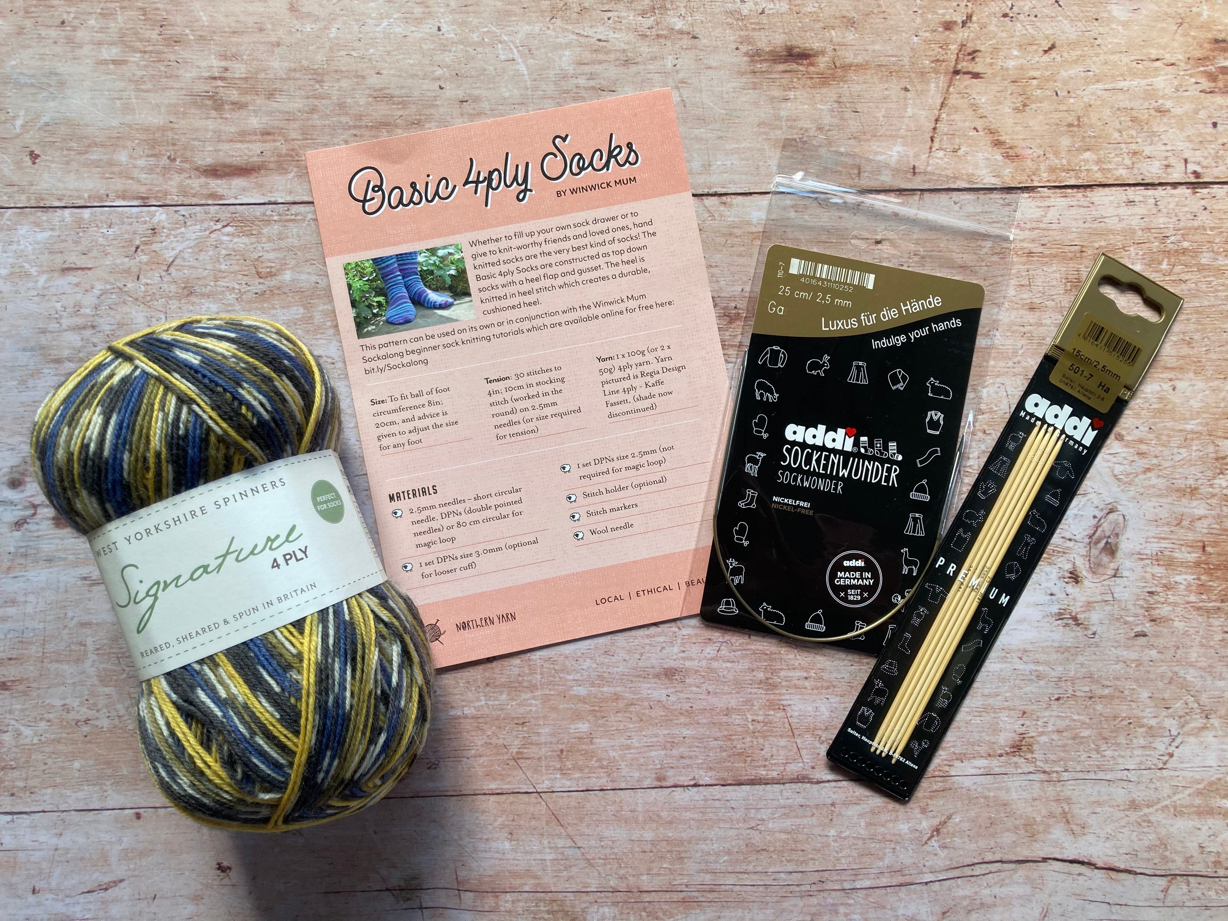 Sock knitting kit for beginners UK. Easy sock knitting kit for adults. –  Germander Cottage Crafts