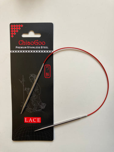 ChiaoGoo Fixed RED Lace Circular Knitting Needles