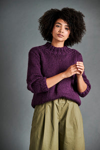 Passerby Sweater Pattern for Erika Knight Maxi Wool