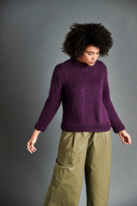 Passerby Sweater Pattern for Erika Knight Maxi Wool