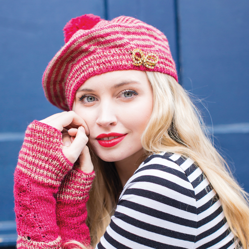 WYS - Pattern No. 4 - Brittany Lace Beret & Hand Warmers