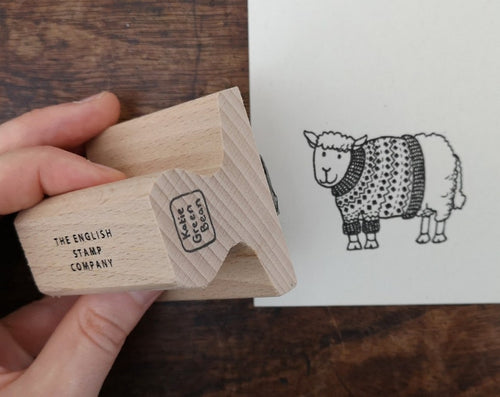 Rubber Stamp - Sheep in Jumper by Katie Green